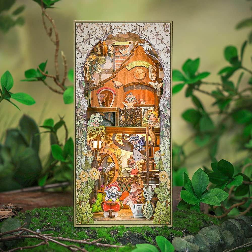 Book Nook Wizardi Miniature - Elven Paradise Roombox Kit - 