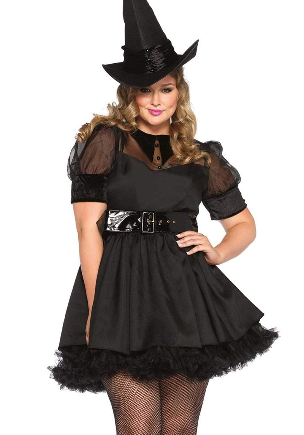 Women's Bewitching Witch Halloween Costume - Pin-Up Style Dress with Hat
