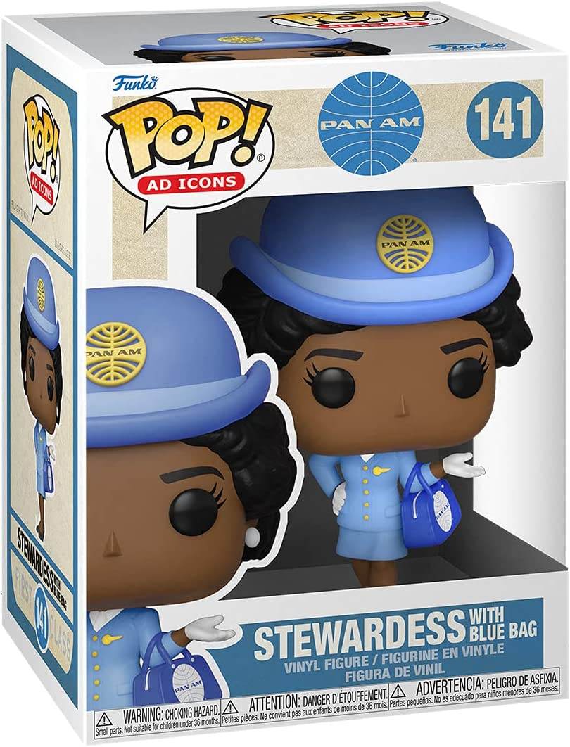 Funko Pop! Ad Icons Pan Am - Stewardess with Blue Bag Vinyl Figure - 