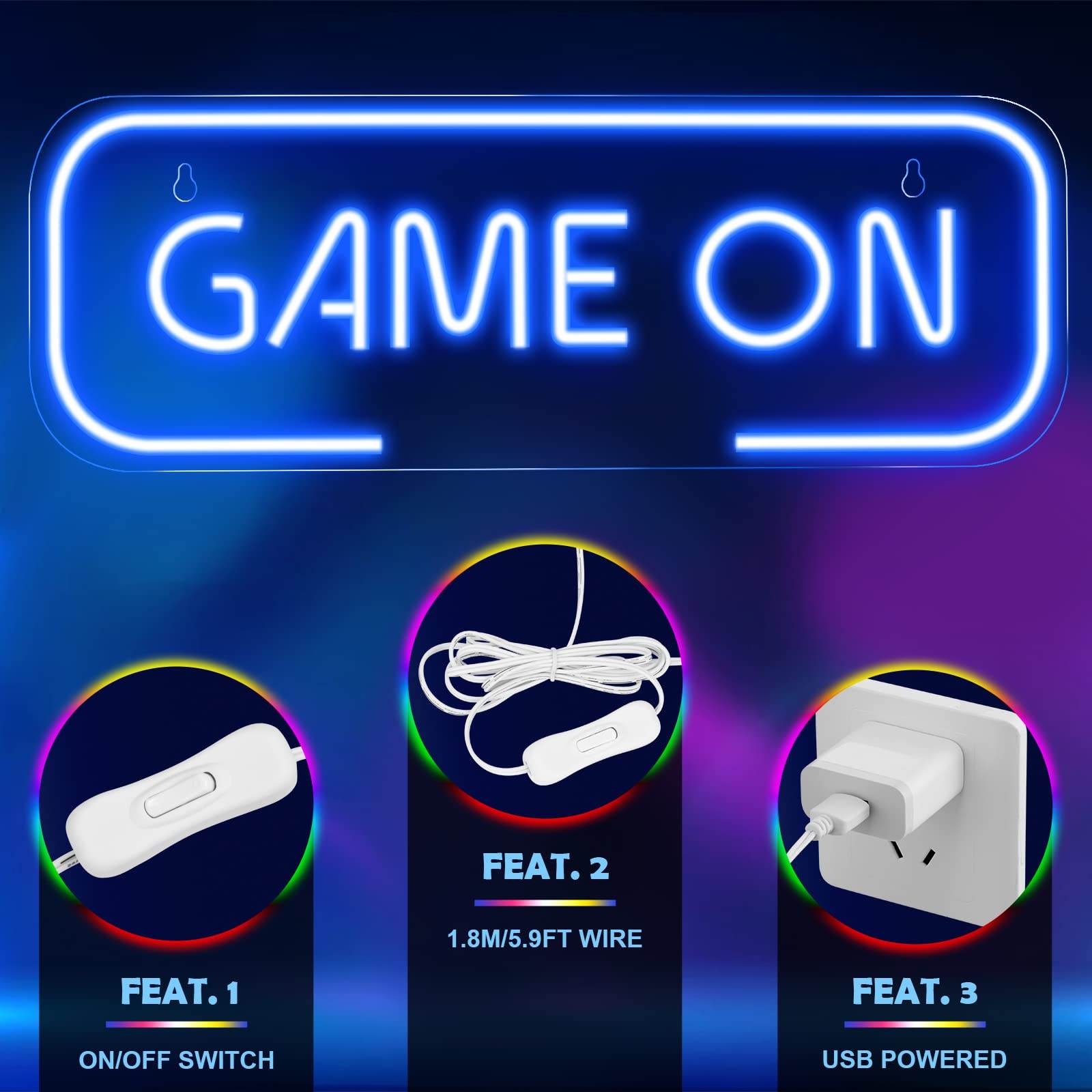 Gaming Neon Sign - LED Neon Light for Game Room Decoration | Teen Gamer Gift - Mushroom1_Green