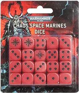 Warhammer 40k Dice: Chaos Space Marines - 