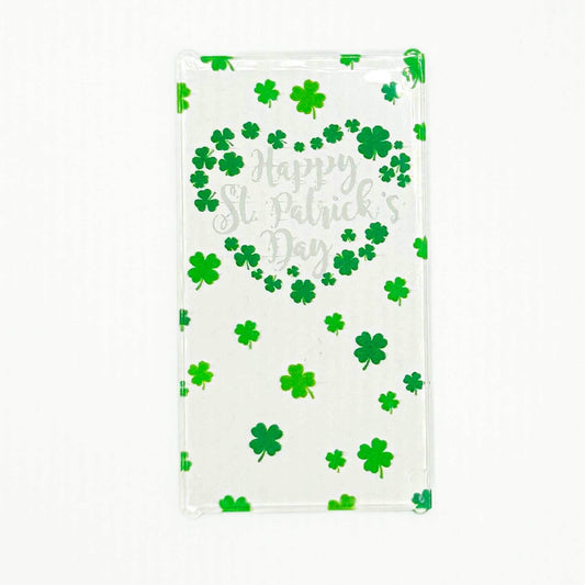 Heart St. Patrick's Day 4x6 Glass Window - B3 Customs - 