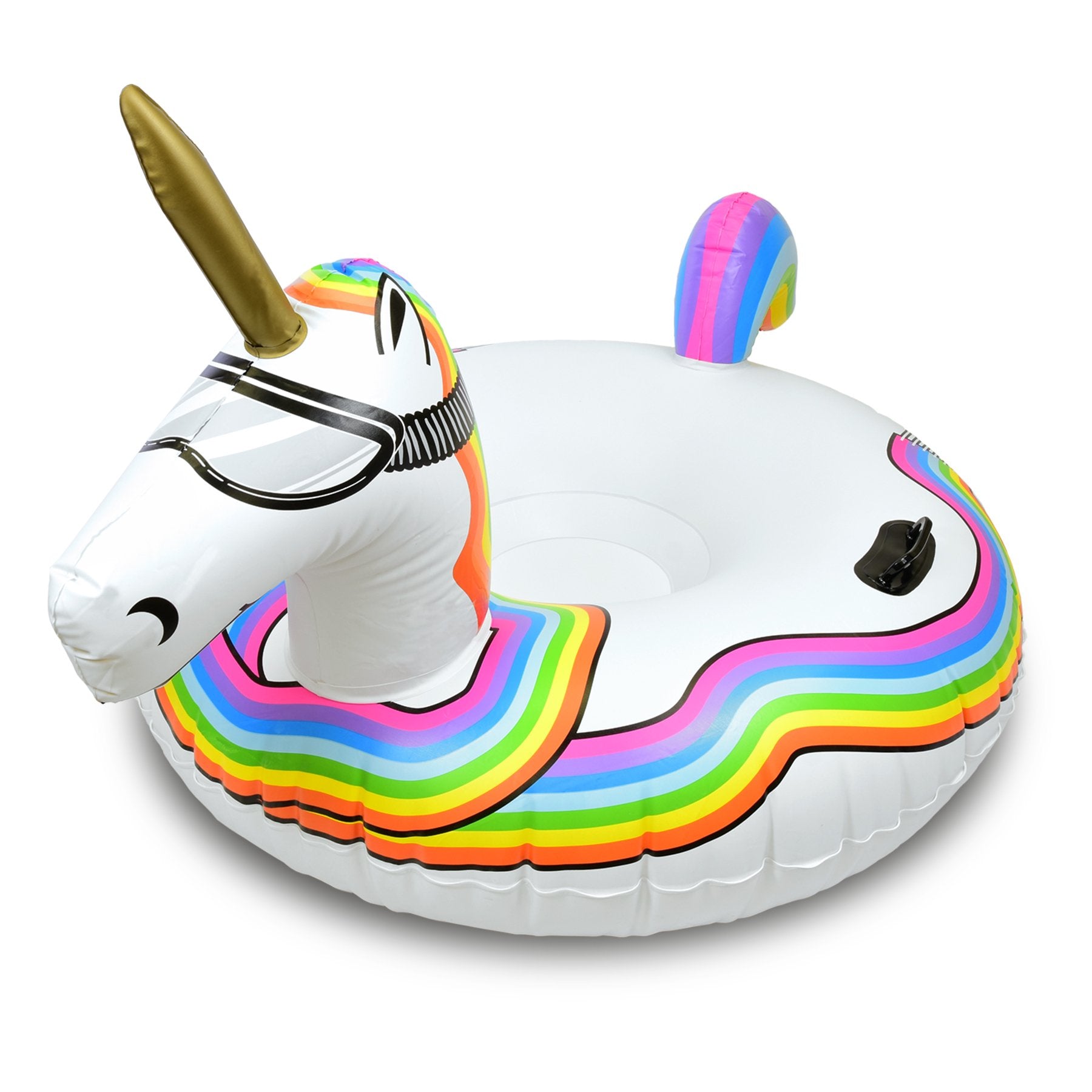 GoFloats Winter Snow Tube - Inflatable Sled for Kids and Adults - Unicorn
