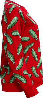 Rick and Morty Pickle Youth Red Sweatshirt - XS