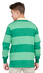 Blue and Detective Halloween Costume Green Striped Shirt