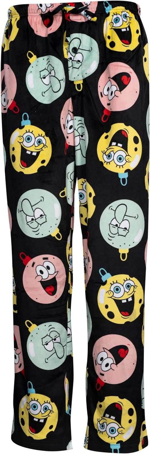 Spongebob Ornaments Balls Black Lounge Pants - S