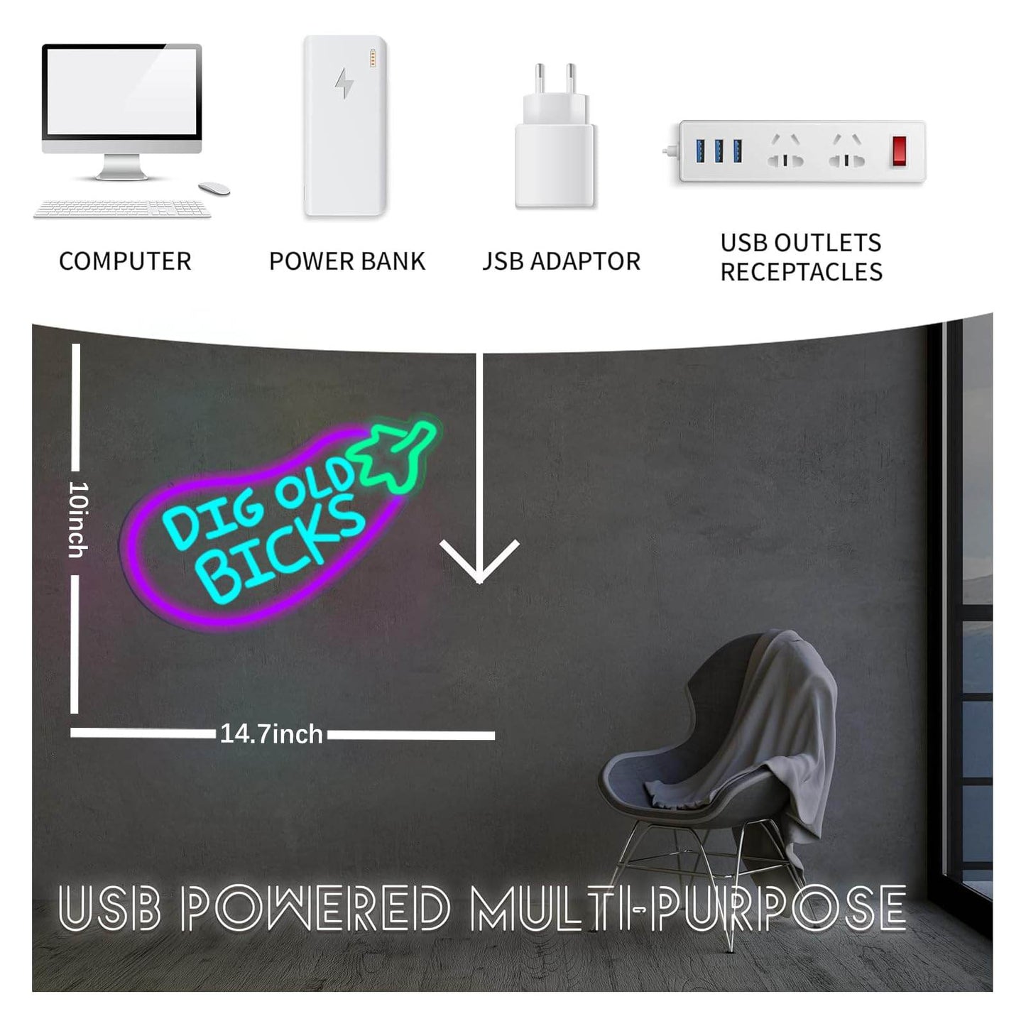 Skull Neon Sign – Yellow LED Neon Lights for Game Room Decor & Man Cave Lighting - Yellow,Hero Diver