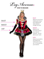 Queen of Hearts Halloween Costume Set - 2 Piece Adult Women's Outfit