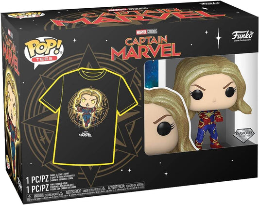 Funko Pop and Tee: Marvel - Captain Marvel - S