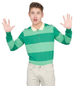 Blue and Detective Halloween Costume Green Striped Shirt