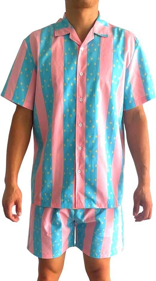 Beauty Boy 80's Dool Movie Ken Button Up Shirt and Shorts Set - S