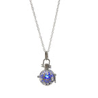 Steampunk fire necklace glow orb necklace