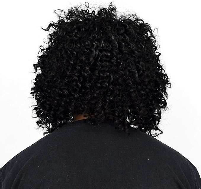 1980s Superfreak Jheri Curl Afro Slash GNR Halloween Cosplay Costume Wig - 