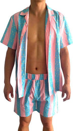Beauty Boy 80's Dool Movie Ken Button Up Shirt and Shorts Set - S