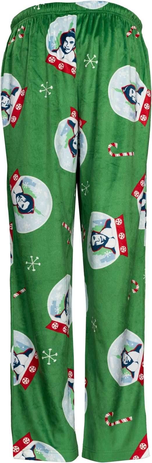 Elf Snowflakes Candy Cane Green Lounge Pants - S