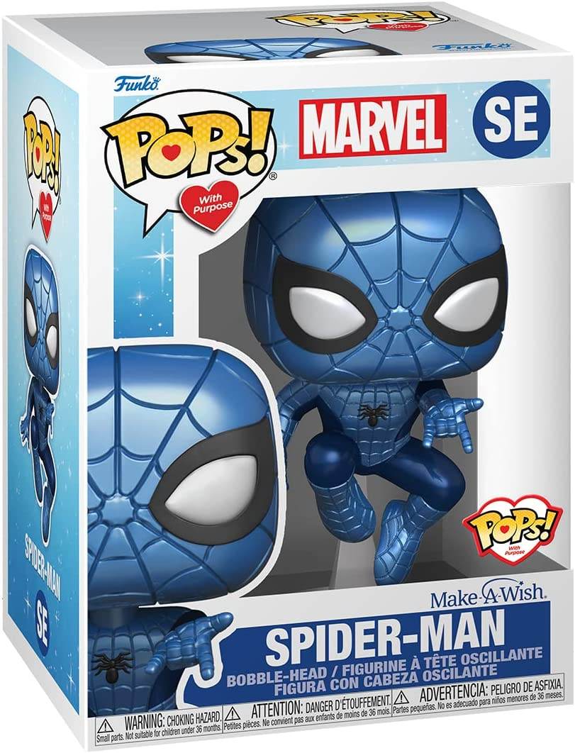 Funko Pop! Marvel: Make A Wish - Spider-Man (Metallic) Vinyl Figure - 