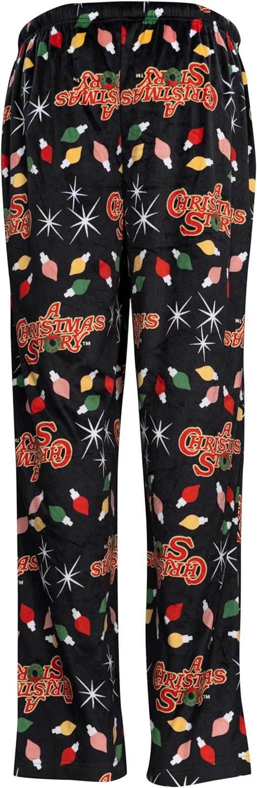 Brushed Fleece Holiday Lights Pj Lounge Pants Pajamas for Men - S