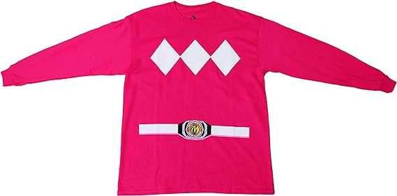 Mighty Morphin Power Rangers Boys Youth Shirt - Pink / YXS