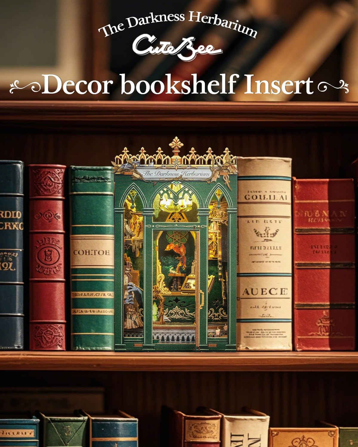 The Darkness Herbarium Dollhouse Kit - Miniature Wizardi Roombox Book Nook Kit Kit