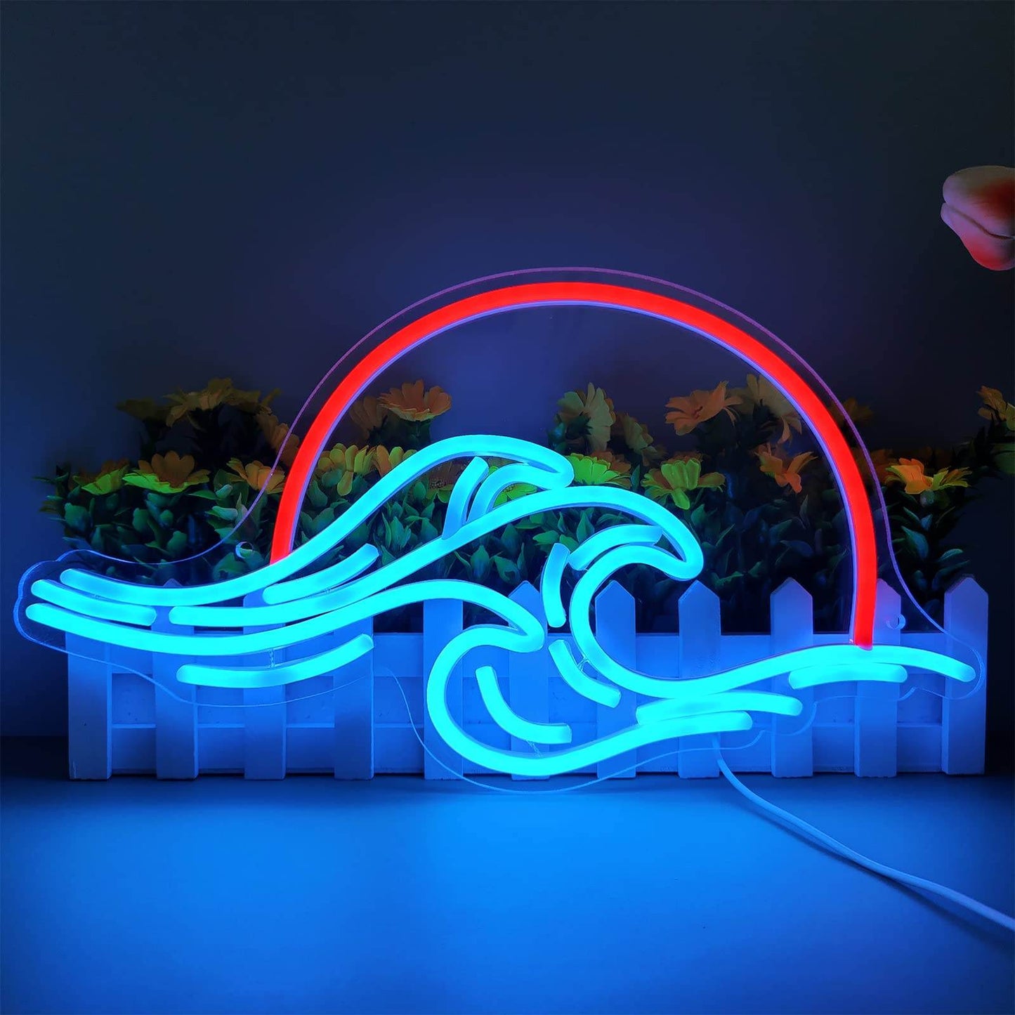 Anime Neon Sign - LED Red Cloud USB Powered Dimmable Wall Light for Gaming Room Decor - Sunset