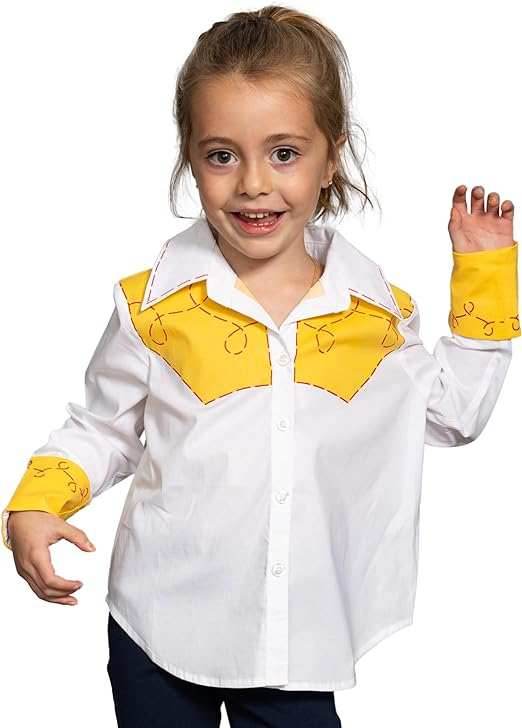 Jessie Cowgirl Kids Children Halloween Costume Cosplay Long Sleeve Button Up Shirt - 12-18 Months