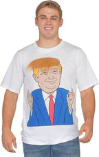 Costume Agent Former President 3D Hair White T-Shirt - S