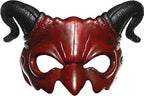 Adult Red and Black Devil Foam Masquerade Costume Mask With Horns