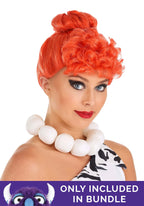 Wilma Costume for Women - Stone Age Character Dress with Accessories