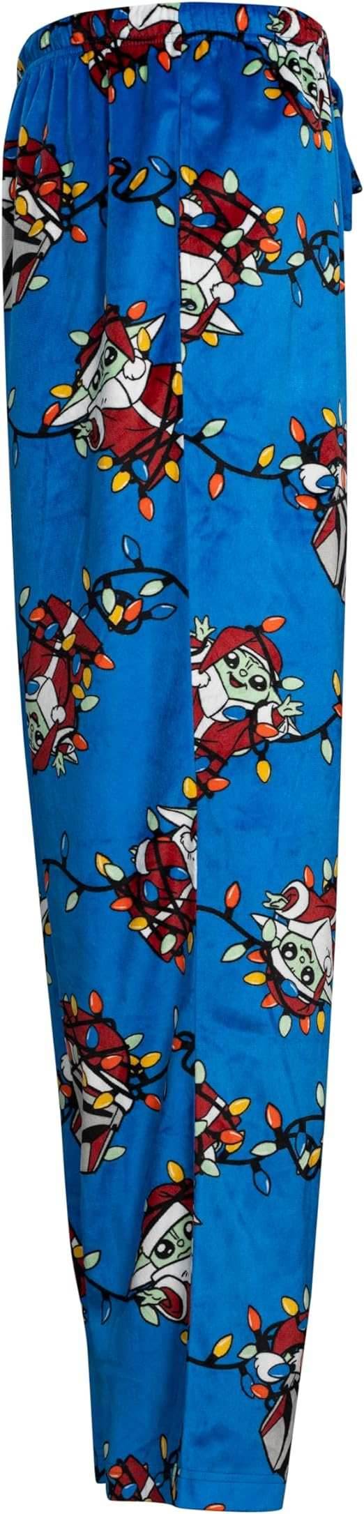 Yoda Grogu Lights Blue Lounge Pants - S