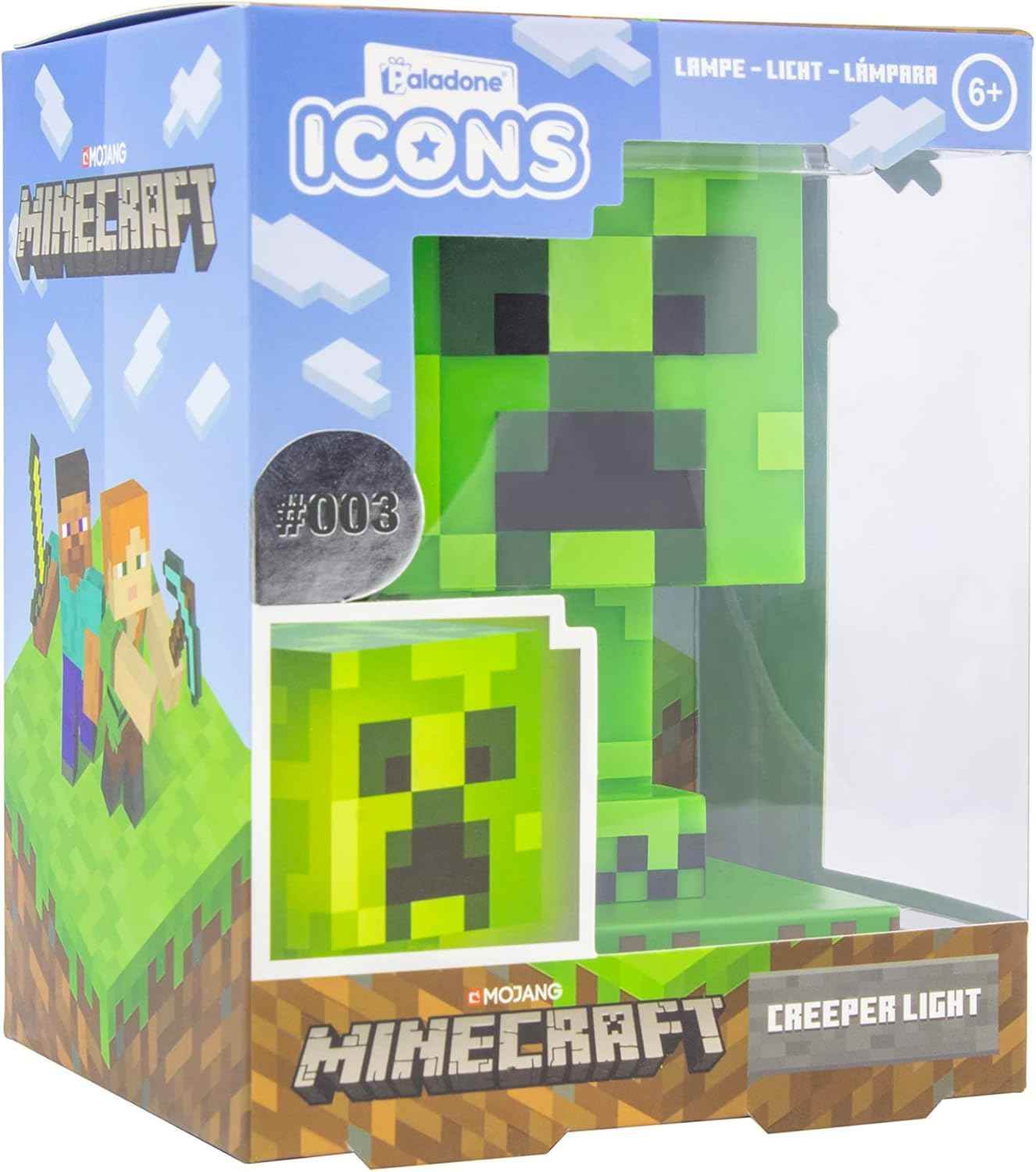 Minecraft Creeper Light - 3D Battery Powered Nightlight | Officially Licensed Lamp - Creeper