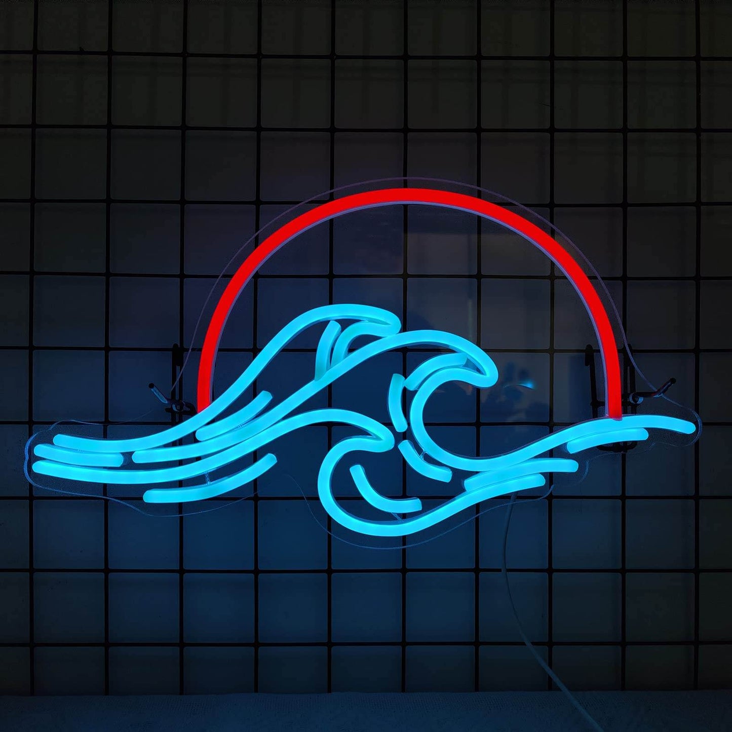 Anime Neon Sign - LED Red Cloud USB Powered Dimmable Wall Light for Gaming Room Decor - Ice Blue