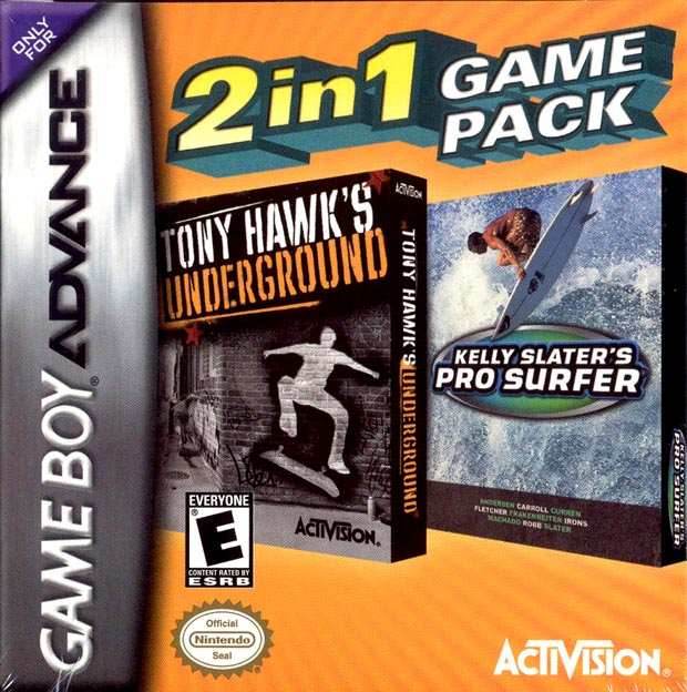 2 In 1 Game Pack: Tony Hawk's Underground / Kelly Slater's Pro Surfer (Gameboy Advance) - Game Manual Only