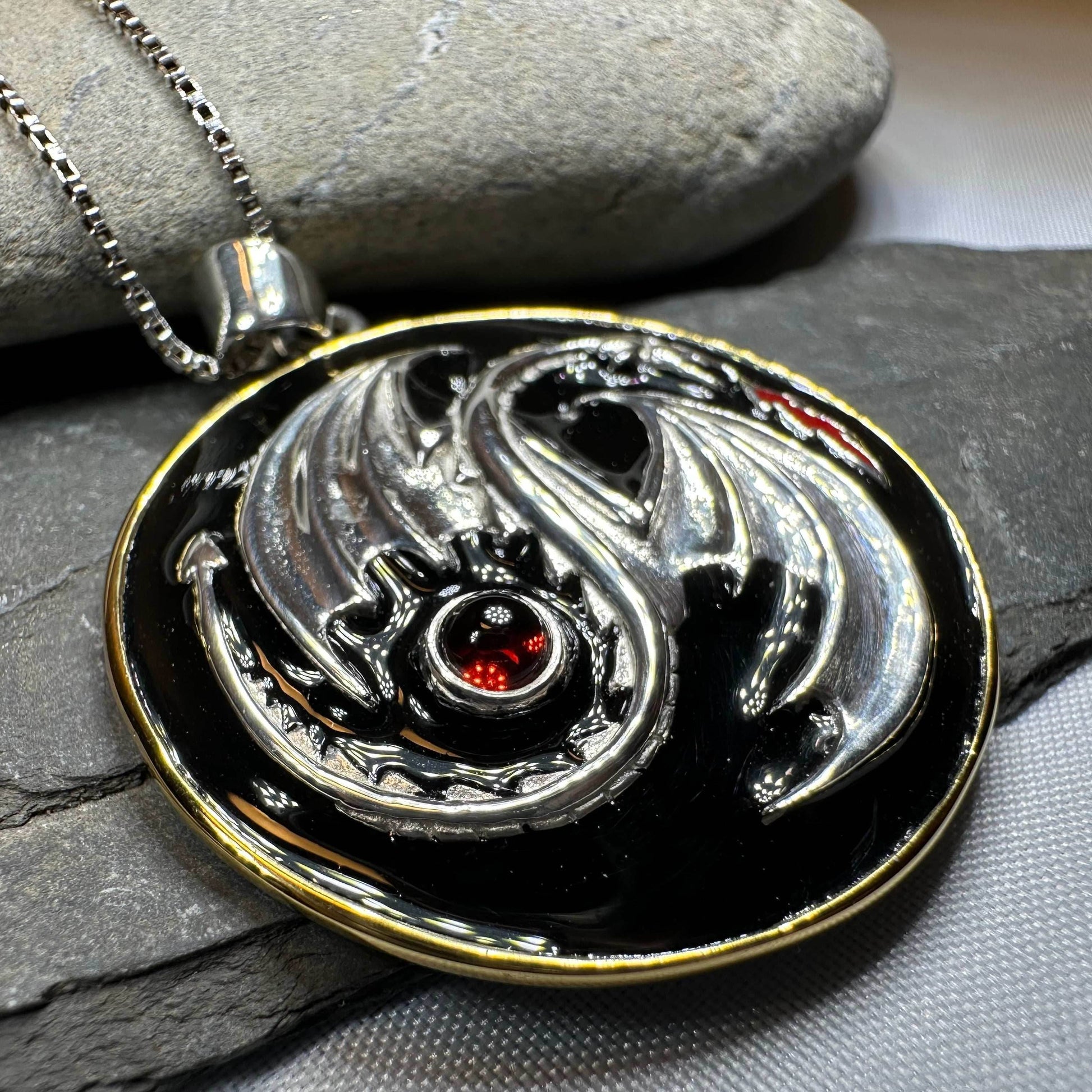 Dragon Yin Yang Necklace - 18