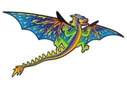 76 Inch Wide SuperSize 3-D Dragon Ripstop Nylon Dragon Kite - 