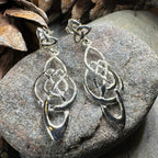 Celtic Knot Moon Earrings