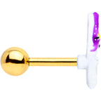16G 1/4 Gold Tone Ghost Witch Halloween Cartilage Tragus Earring