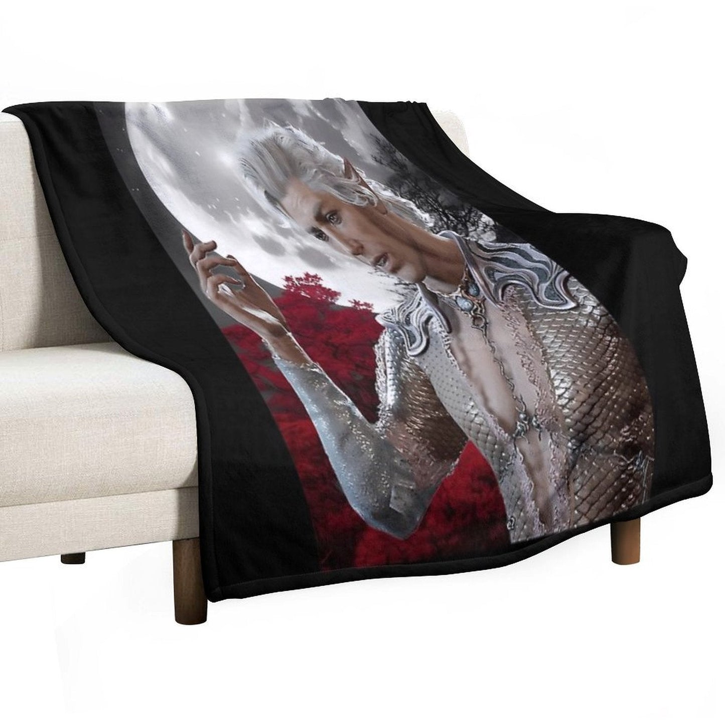 Astarion White Beautiful Throw Blanket