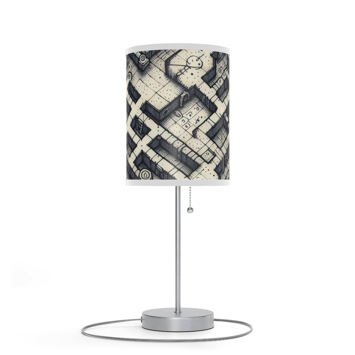 Dungeon map. Lamp on a Stand, US|CA plug - White / Silver / One size