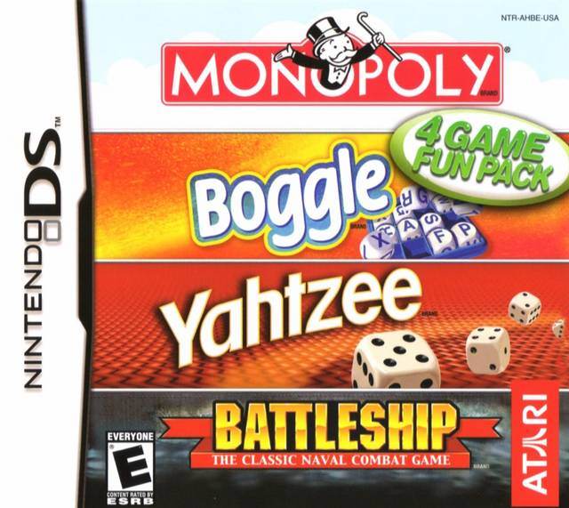 Monopoly / Boggle / Yahtzee / Battleship (Nintendo DS) - Game Manual Only