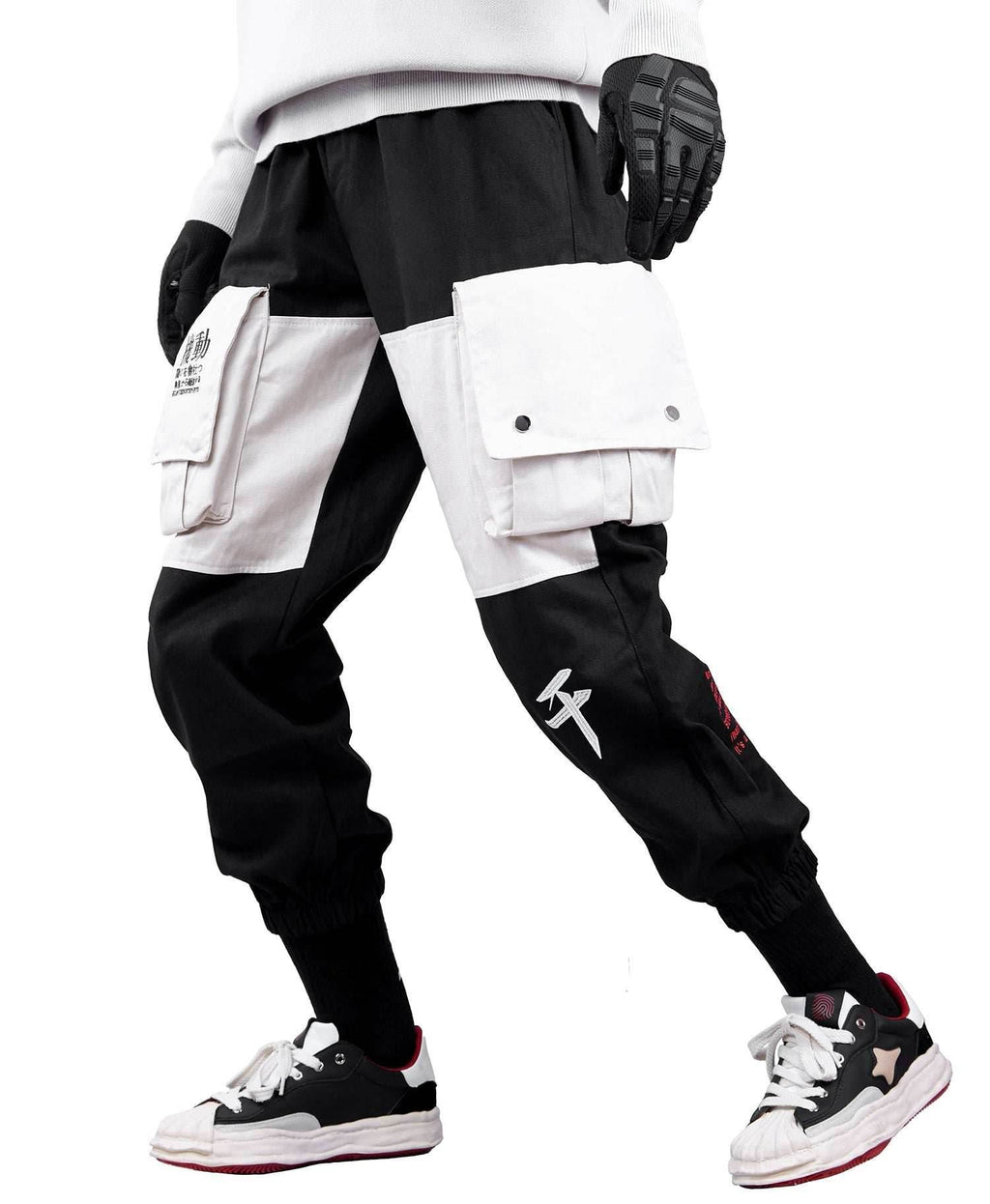 FY821 Japanese Cargo Joggers - Black / S