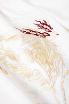 KH9229 Reindeer Embroidery Hoodie - White / S