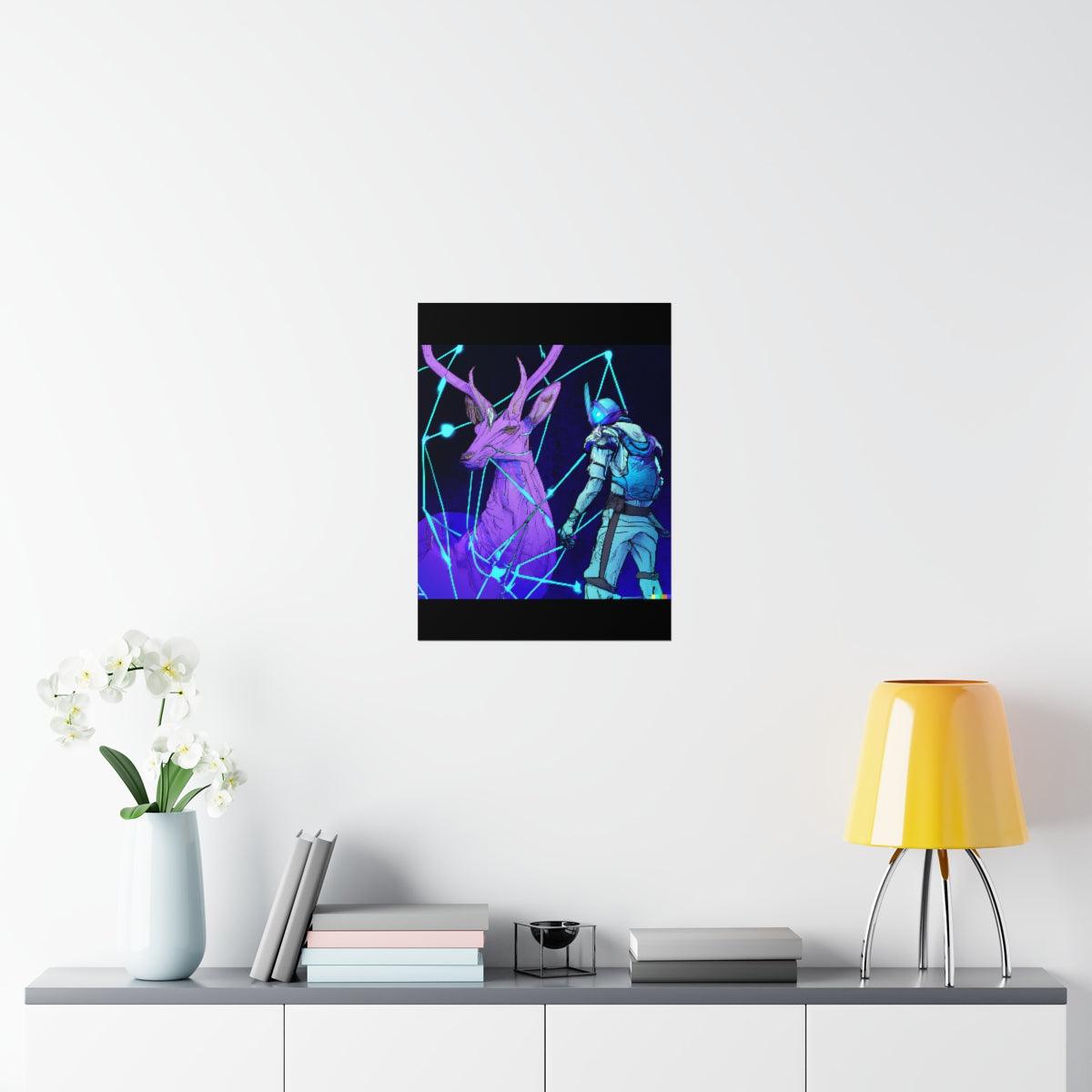 Cyberpunk deer hunting Posters