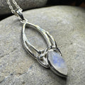 Moonstone Trinity Knot Necklace - 18