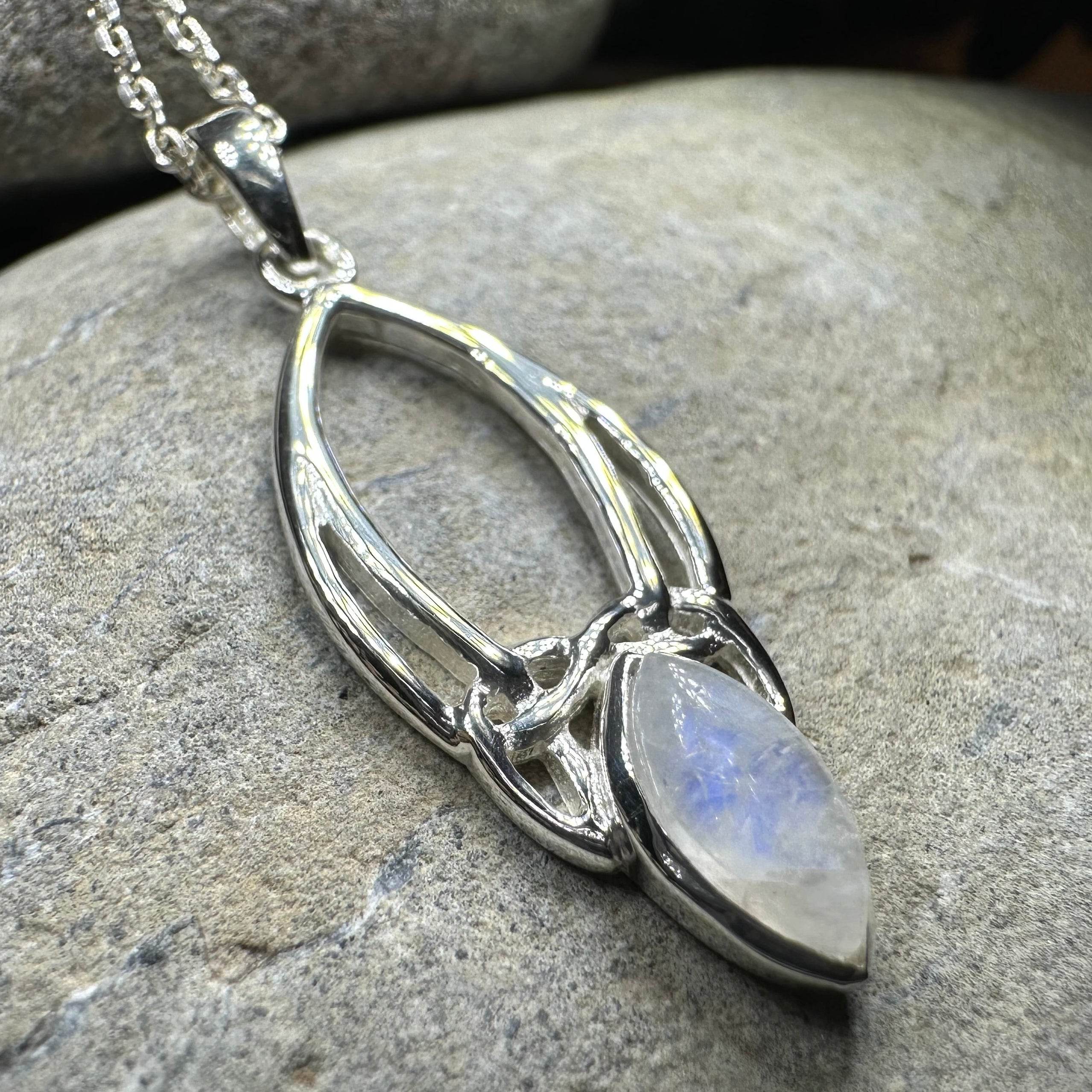 Moonstone Trinity Knot Necklace - 18