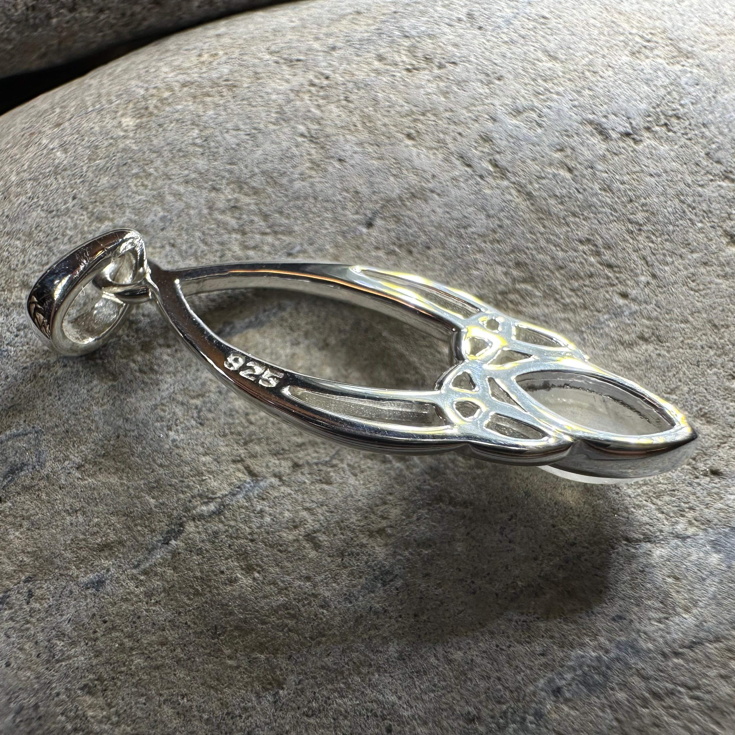 Moonstone Trinity Knot Necklace