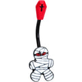 Black Red Coffin Mummy Halloween Belly Ring