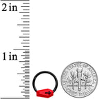 16G 3/8 Black Red Coffin Halloween Segment Ring