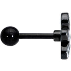 16G 1/4 Black PVD Red Eye Mummy Halloween Cartilage Tragus