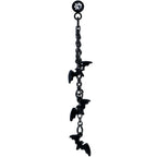 16G 1/4 Clear Gem Black Gone Batty Halloween Dangle Cartilage