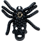 16G 5/16 Yellow Gem Black Spider Halloween Labret Monroe Tragus